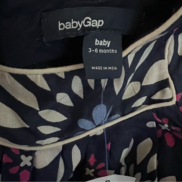 Gap Baby Floral Navy Kids Dress W/Bloomers Size 3-6 Months  NWT! - Picture 3 of 8